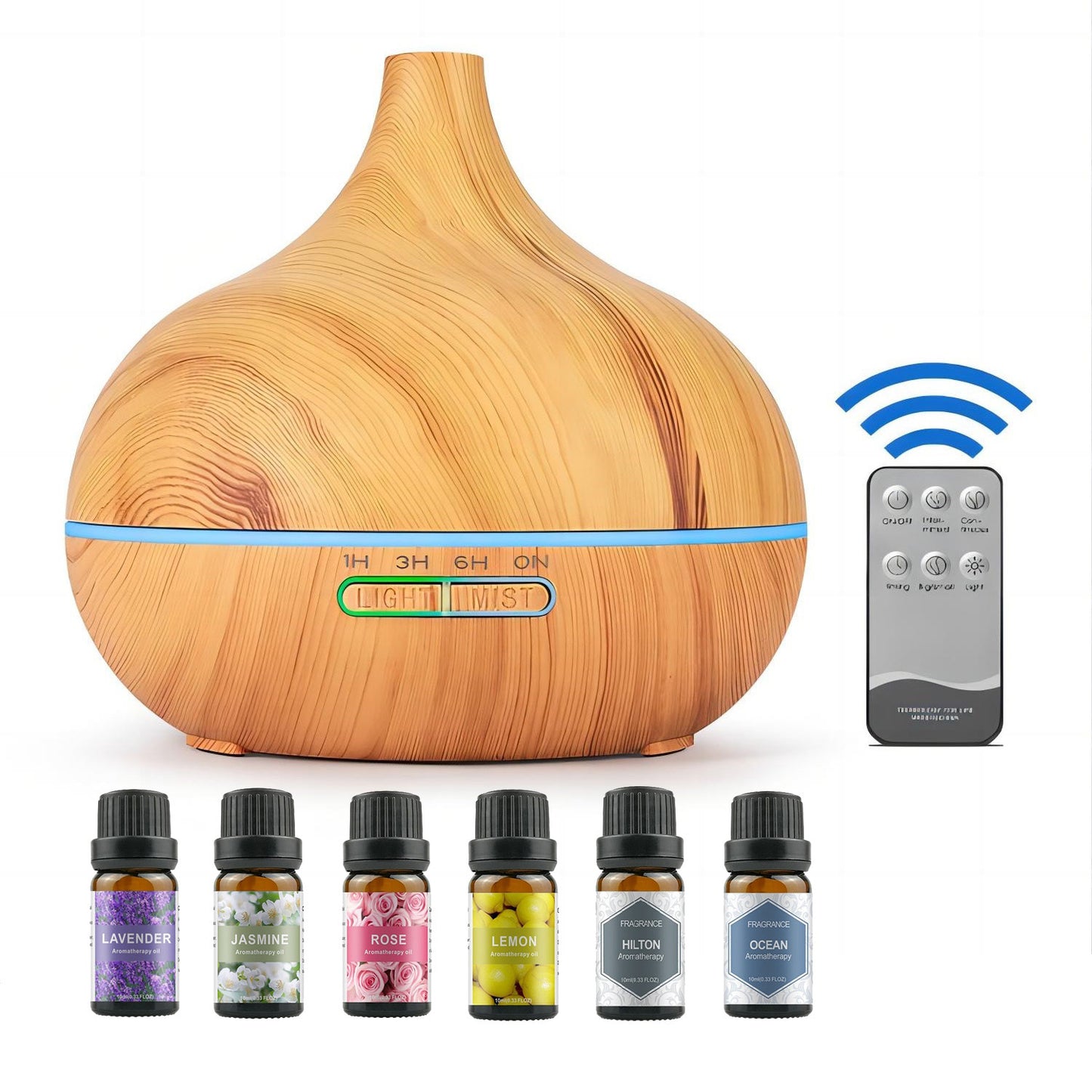 550ML Aromatherapy Oil Diffuser, Auto Shut-Off When Water Runs Out - Essential Oil Aromatherapy Diffuser With 6 Bottles Of 10ML Essential Oil Set --Sales On Temu And Shein Are Prohibited
