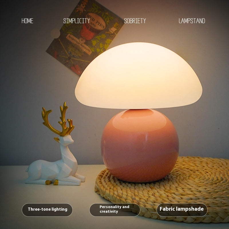 Bedside Lamp Cream Mushroom Decorative Table Lamp